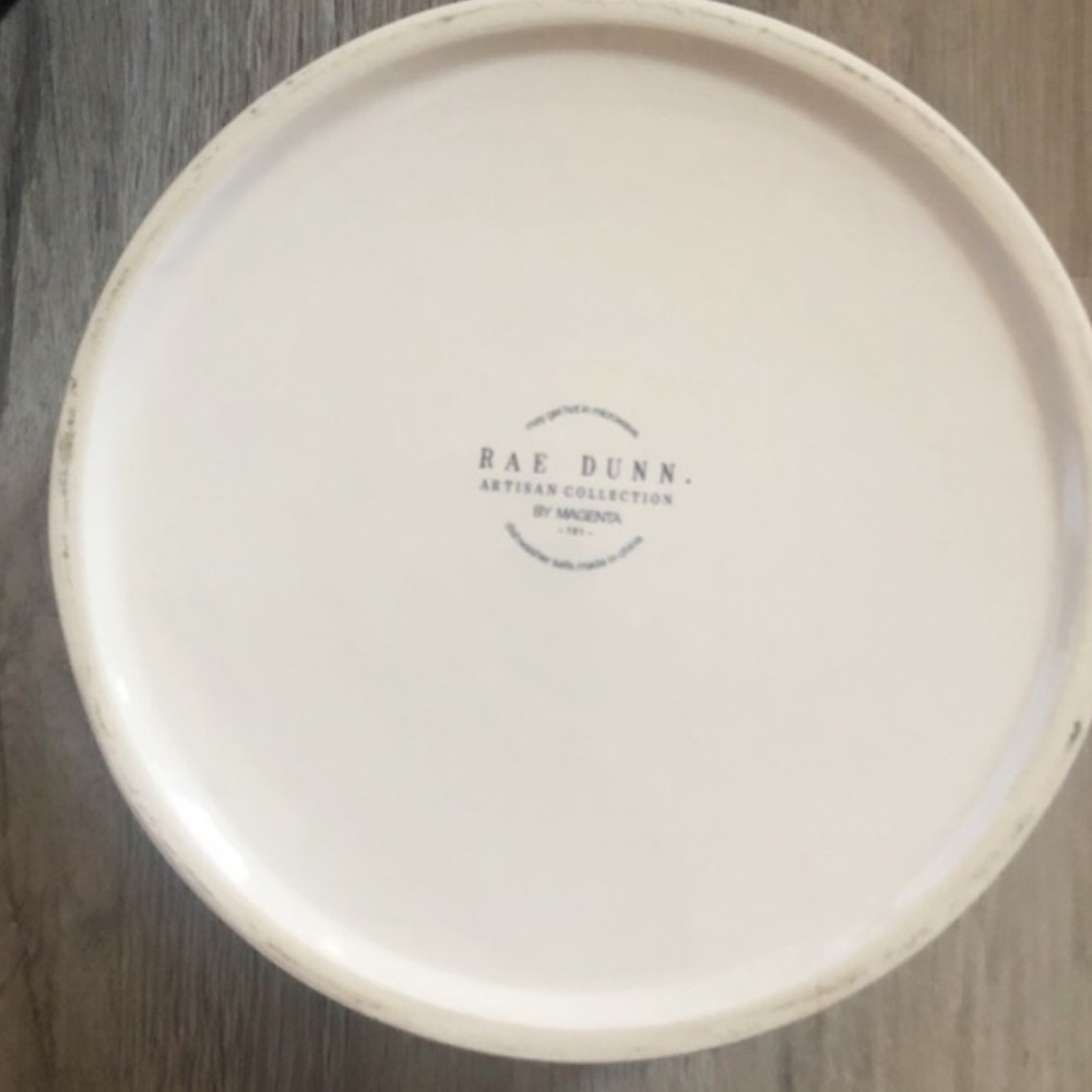Rae Dunn CHOW DOWN Ceramic Dog Bowl XL 8” NEW - Picture 3 of 5